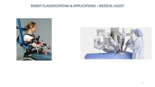 6
ROBOT CLASSIFICATIONS & APPLICATIONS – MEDICAL ASSIST
 