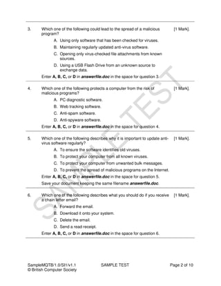 Unit 1 sample test | PDF