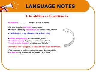 In Addition Example Unit 1 sec 3 READ ALL ABOUT IT | PPTX