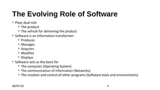 Unit 1 sepm introduction to software | PPT