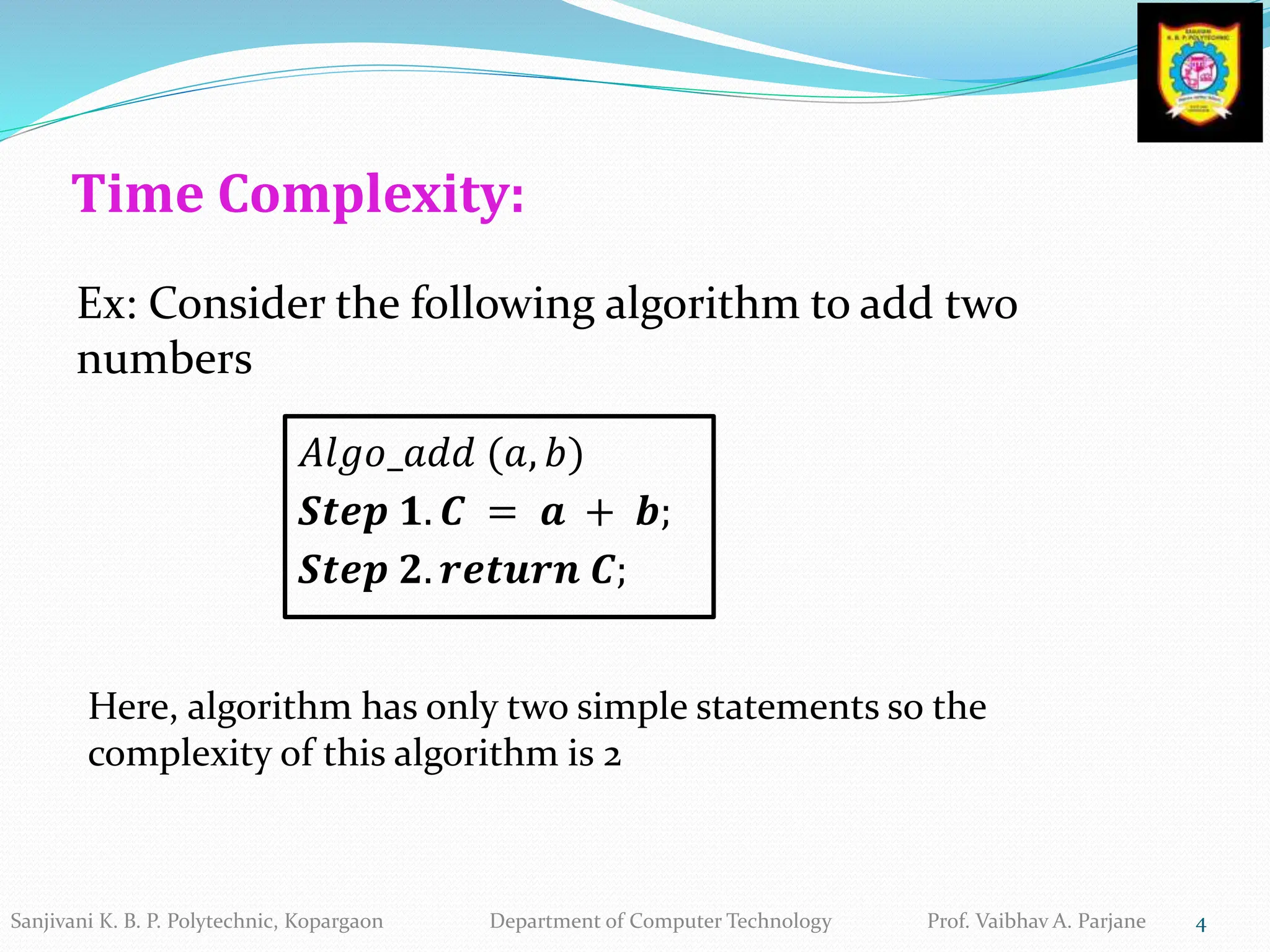 unit 1 SIXTH.pptx Algorithm Complexity Time | PPT