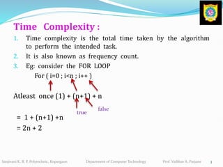 unit 1 SIXTH.pptx Algorithm Complexity Time | PPT