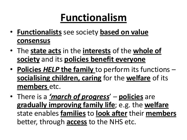 Functionalist view on family