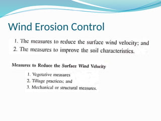 Wind Erosion Control
 