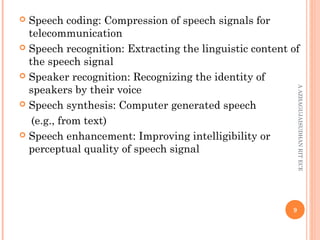 Unit 1 speech processing | PPT