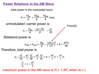 AMPLITUDE MODULATION techniques- DSBSC, DSBFC, SSB, VSB | PPTX