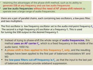 AMPLITUDE MODULATION techniques- DSBSC, DSBFC, SSB, VSB | PPTX