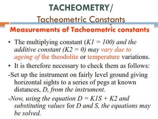 Tacheometric Ruler UNIT 1 TACHEOMETRY SURVEYING.pptx engineering surveying 2 | PPTX