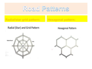 Radial/star grid pattern: Hexagonal pattern:
 