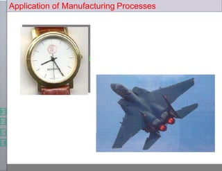 Application of Manufacturing Processes
 