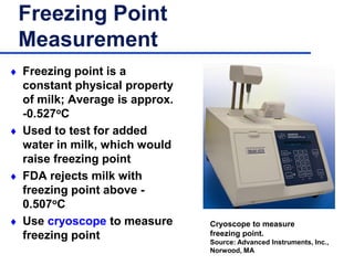 Freezing Point Testing Food Analysis Introduction, Properties and characterization | PDF
