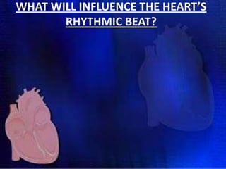 WHAT WILL INFLUENCE THE HEART’S
RHYTHMIC BEAT?

 