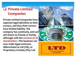 Pty Business Example IGCSE Business Studeies Unit 1 understanding business activity ppt | PPTX
