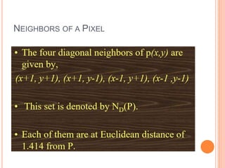 NEIGHBORS OF A PIXEL
 