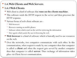 Web technology Introduction, web client & server communication,HTML ...