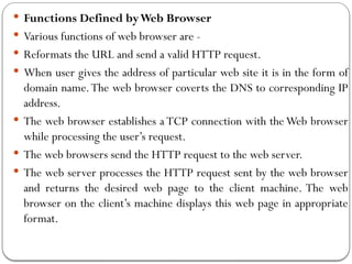 Web technology Introduction, web client & server communication,HTML ...