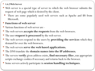 Web Server Main Function Web technology Introduction, web client & server communication,HTML ...
