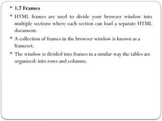 Web technology Introduction, web client & server communication,HTML ...