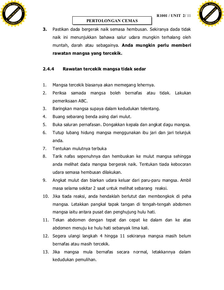 Unit 2 Pertolongan Cemas