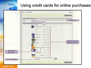 Using credit cards for online purchases 
