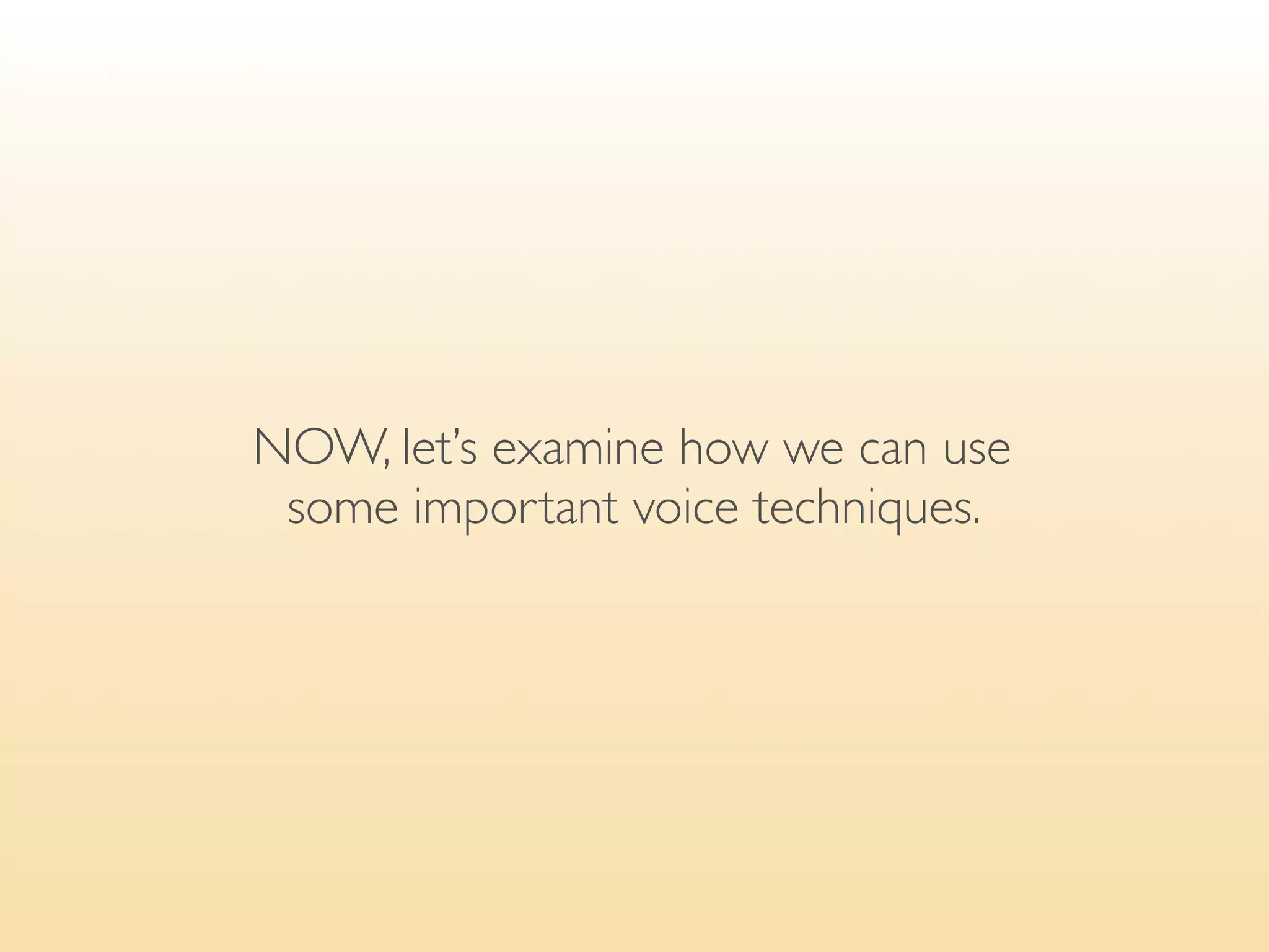Getting the audience’s attention




Tell a story or anecdote
✣ I remember when I attended a meeting in Paris. ...
✣ As a conference in Madrid, I was once asked the following question: ...
 