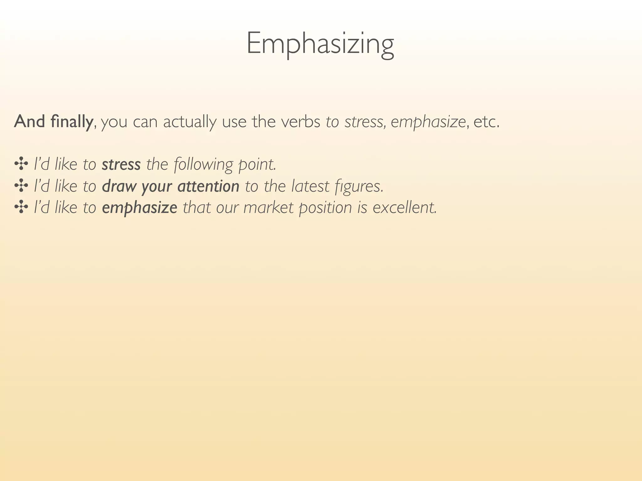 Explaining your talk
 