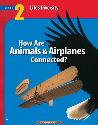 2   Life’s Diversity
UNIT




       How Are
     Animals & Airplanes
          Connected?




84
 