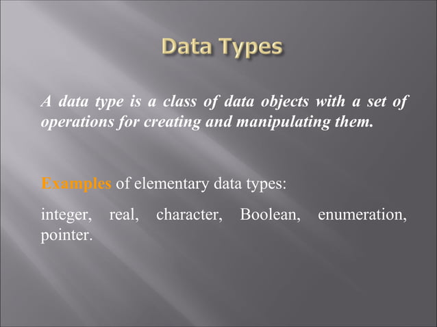Unit 2 Principles of Programming Languages | PPT