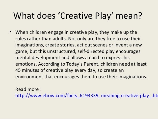 What Does Play Mean In Child Development