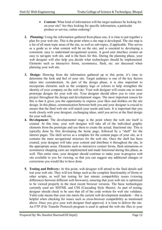 Web Engineering UNIT II Notes as per RGPV Syllabus | PDF