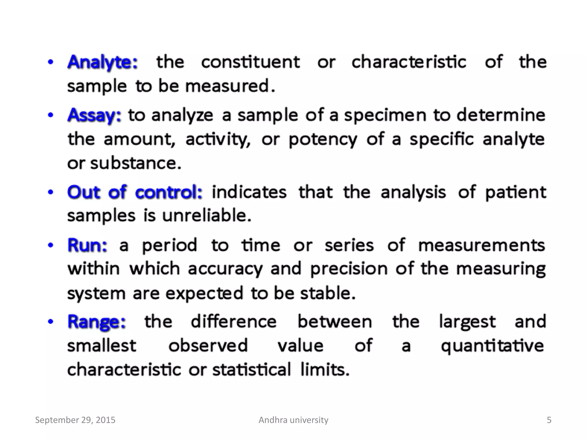 Quality control & Assurance in Analytical Chemistry | PPTX