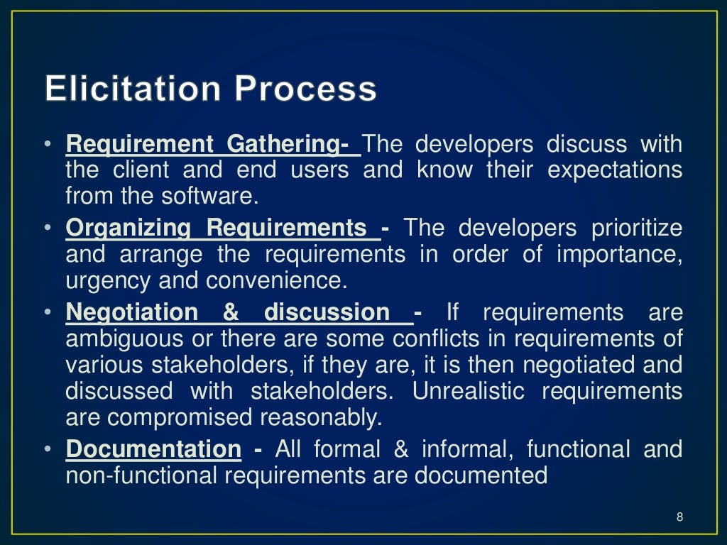 Software Engineering Requirement Elicitation and Specification