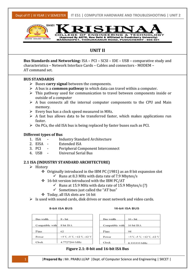 Bus Standards and Networking | PDF