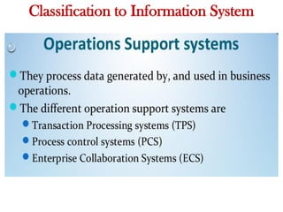 Classification to Information System
 