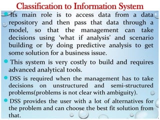 Classification to Information System
 
