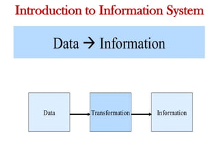 Introduction to Information System
 