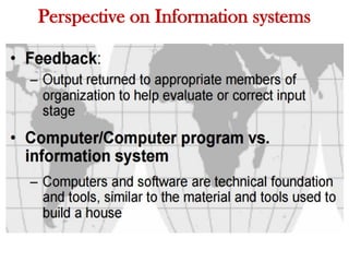 Perspective on Information systems
 