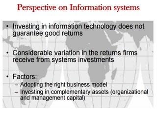 Perspective on Information systems
 