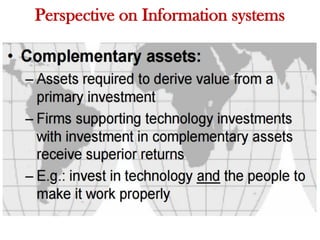 Perspective on Information systems
 