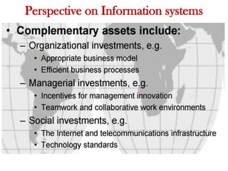 Perspective on Information systems
 