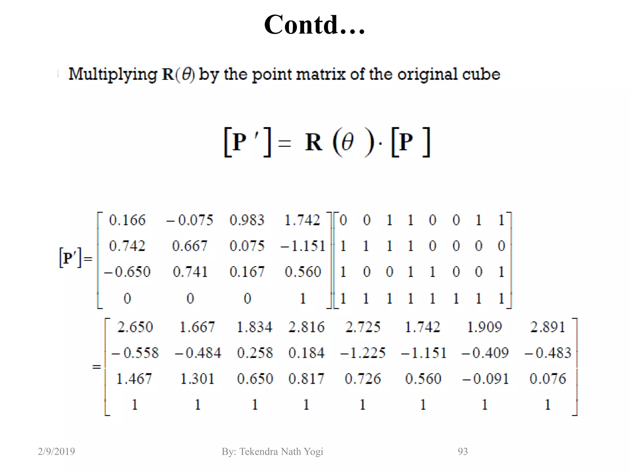 Contd…
93By: Tekendra Nath Yogi2/9/2019
 