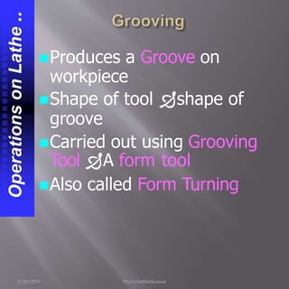 MANUFACTURING TECHNOLOGY-II - UNIT-2 (Cont) | PPTX