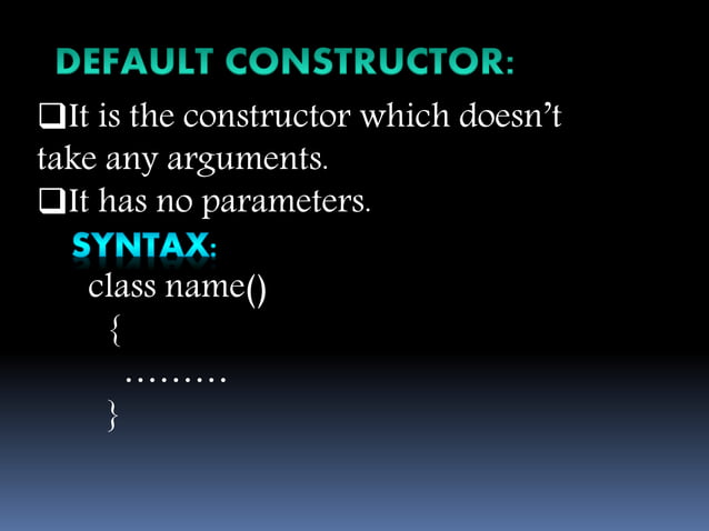 constructor and destructor | PPTX | Programming Languages | Computing