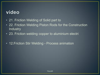 Electron beam welding and friction welding