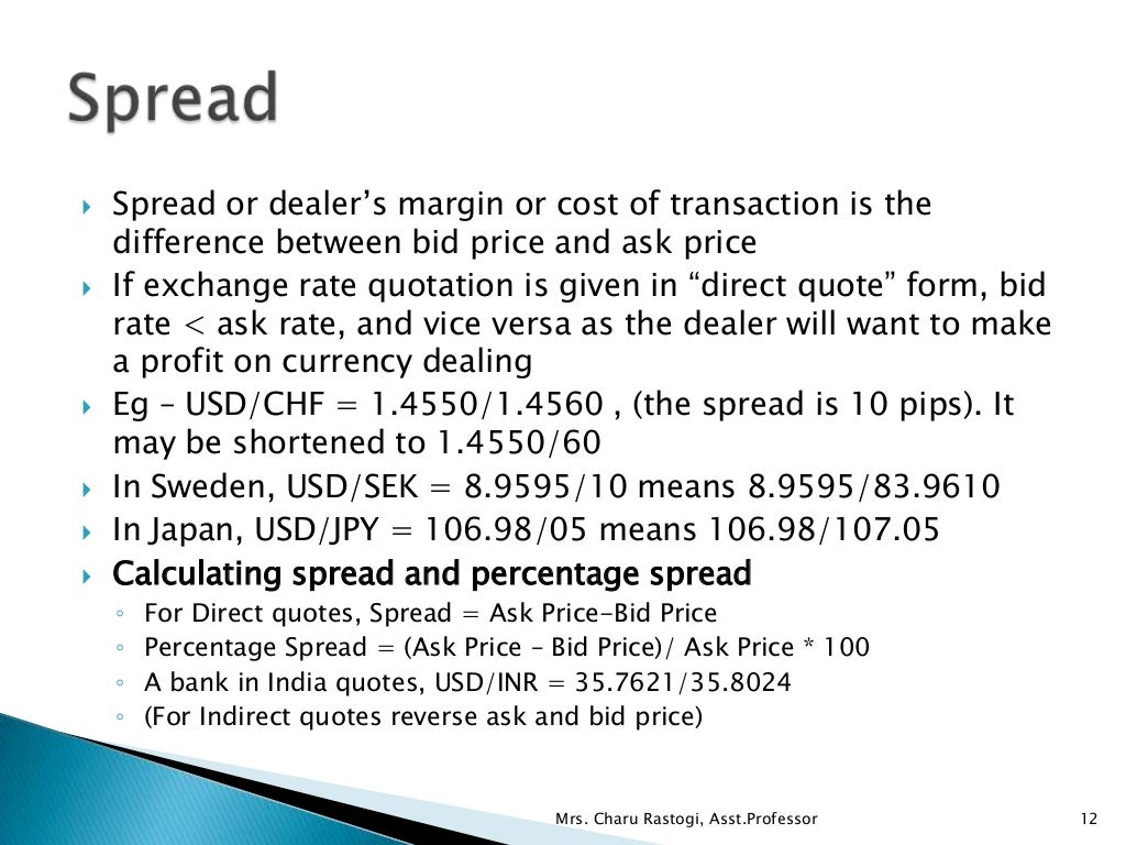 Unit 2.2 Exchange Rate Quotations & Forex Markets