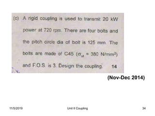 11/5/2019 Unit II Coupling 34
(Nov-Dec 2014)
 