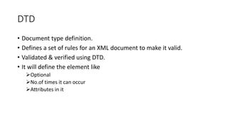 XML DTD and Schema | PPTX