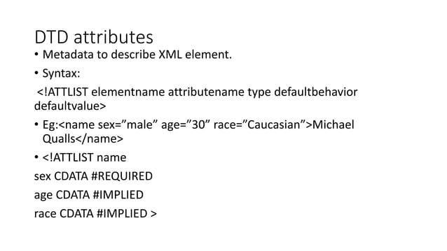 XML DTD and Schema | PPT