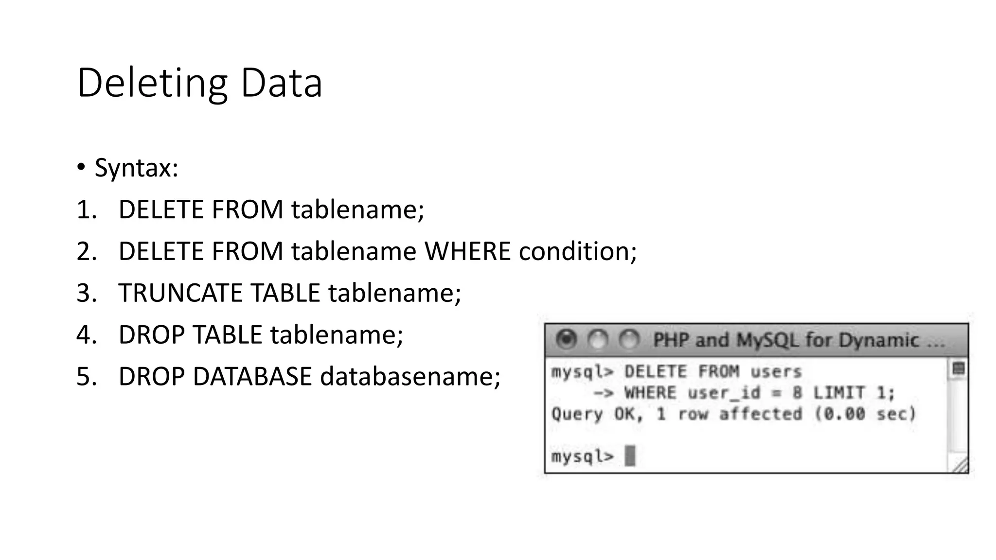 Introduction to MySQL in PHP | PPT