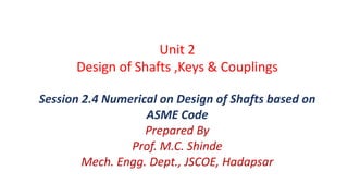 Unit 2 Design Of Shafts Keys and Couplings | PDF